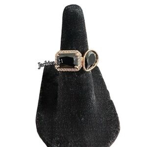 Call  Me Baby. Elegant Black and Rose Gold Ring